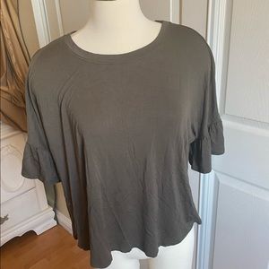 Olive Green Shory Sleeve Blouse
